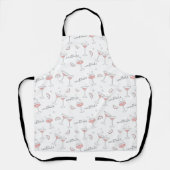 Cocktail Drinks Gläser & Lemon Slice White Patten Schürze (Vorderseite)