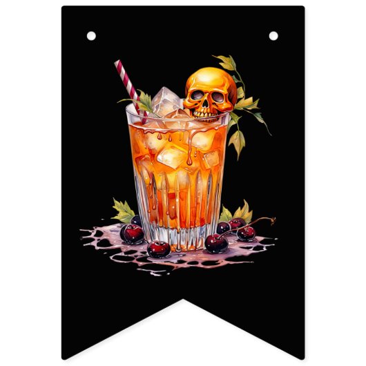 Cocktail Drinks Halloween-Party Banner (Erste Fahne)