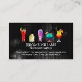 Cocktail Drinks Illustrationen Visitenkarte (Vorderseite)
