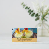 Cocktail Drinks mit Grill | Mixology Visitenkarte (Stehend Vorderseite)