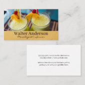 Cocktail Drinks mit Grill | Mixology Visitenkarte (Vorne/Hinten)