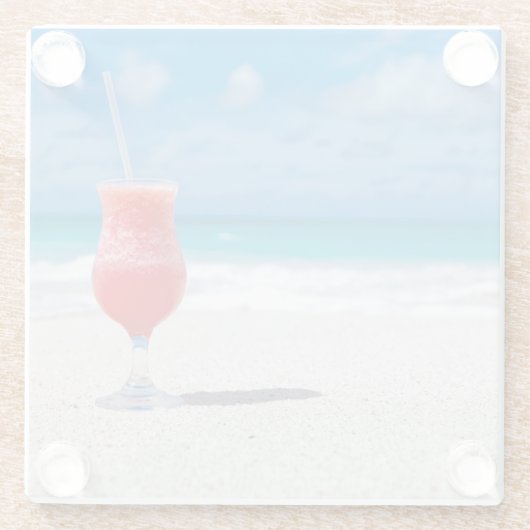 Cocktail durch das Meer Glasuntersetzer (Rückseite)