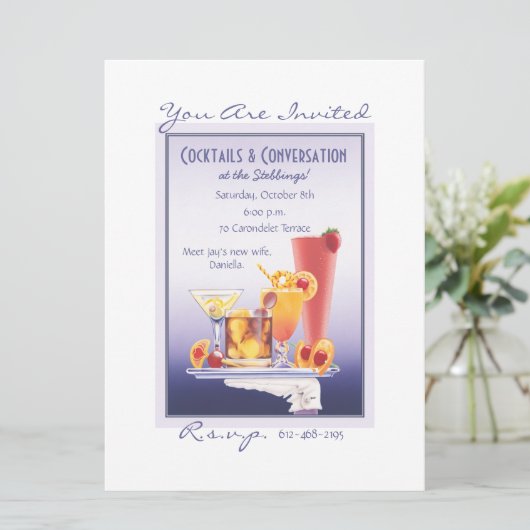 Cocktail © einladung (Stehend Vorderseite)