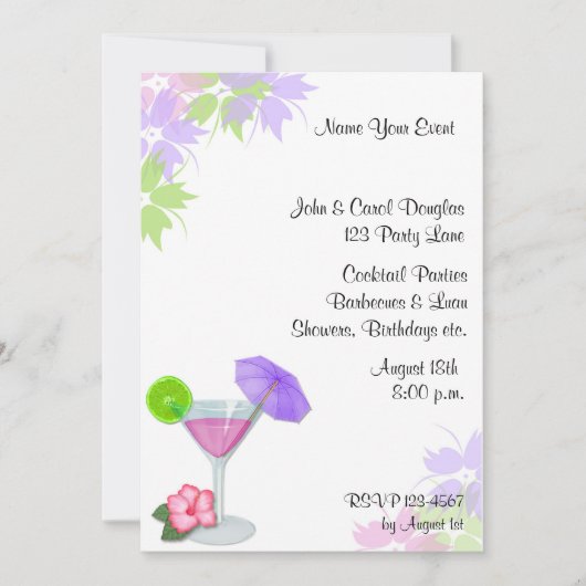 Cocktail-Einladung Einladung (Vorderseite)