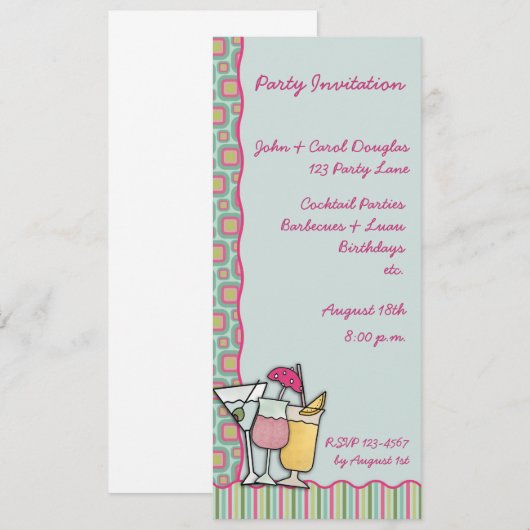 Cocktail-Einladung Einladung (Vorne/Hinten)