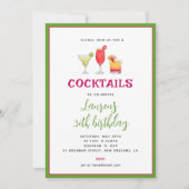 Cocktail Einladung zum Geburtstag (Vorderseite)