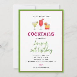 Cocktail Einladung zum Geburtstag