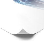 Cocktail Eiswürfel mit Erdbeere Poster (Ecke)