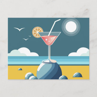 Cocktail Escape - Beach Postcard Postkarte