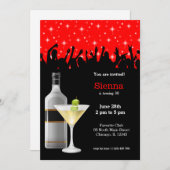 Cocktail * Farbe wählen Einladung (Vorne/Hinten)