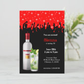 Cocktail * Farbe wählen Einladung (Stehend Vorderseite)