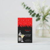 Cocktail * Farbe wählen Visitenkarte (Stehend Vorderseite)