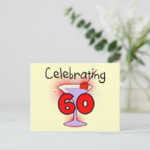 Cocktail feiert 60 Hemden und Geschenke Postkarte (Stehend Vorderseite)