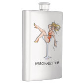COCKTAIL FLASK - MÄDCHEN IN EINEM MARTINI-GLAS 2 FLACHMANN (Rechts)