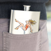 COCKTAIL FLASK - MÄDCHEN IN EINEM MARTINI-GLAS 2 FLACHMANN (Beispiel)