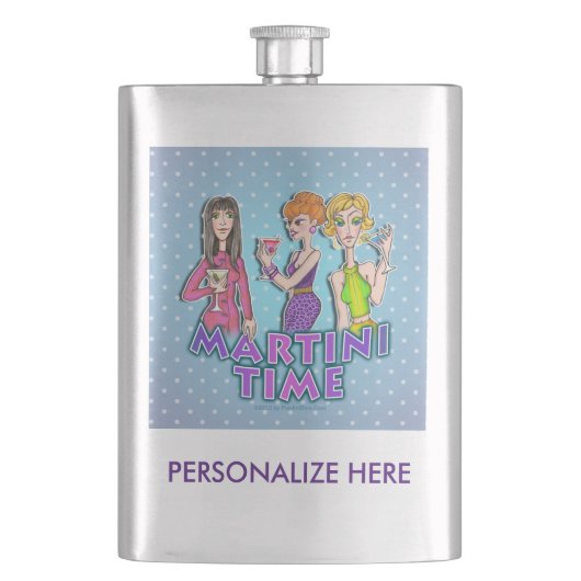 COCKTAIL FLASK - MARTINI ZEIT! FLACHMANN (Vorderseite)