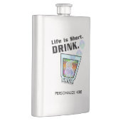 COCKTAIL FLASKS, das Leben ist Kurz. GETRÄNK. Flachmann (Rechts)