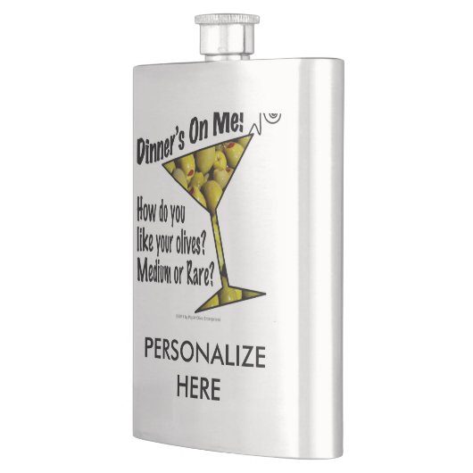 COCKTAIL FLASKS Dinner! Oliven? Mittel oder selten Flachmann (Links)