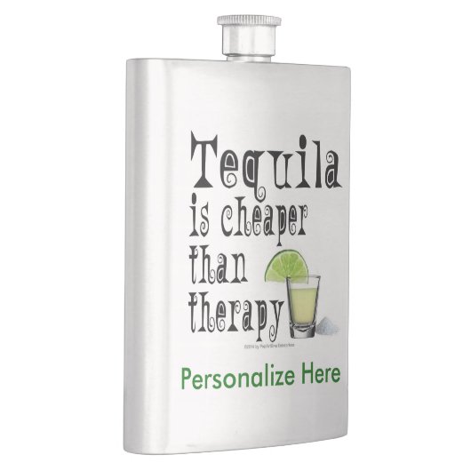 COCKTAIL FLASKS, TEQUILA IST KLEIN ALS THERAPIE FLACHMANN (Rechts)