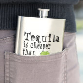 COCKTAIL FLASKS, TEQUILA IST KLEIN ALS THERAPIE FLACHMANN (Beispiel)