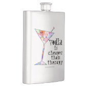 COCKTAIL FLASKS, VODKA IST SCHÄTZLICH ALS THERAPIE FLACHMANN (Rechts)