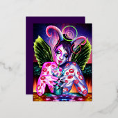 Cocktail Folien Feiertagspostkarte (Vorderseite/Rückseite)