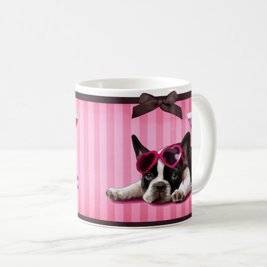 Cocktail-französische Bulldogge Kaffeetasse (VorderseiteRechts)