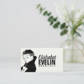 Cocktail-Frau Art Deco g97659 Visitenkarte (Stehend Vorderseite)