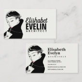 Cocktail-Frau Art Deco g97659 Visitenkarte (Vorne/Hinten)