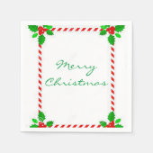 Cocktail "Frohe Weihnachtsrahmen" Serviette (Vorderseite)