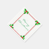 Cocktail "Frohe Weihnachtsrahmen" Serviette (Ecke)