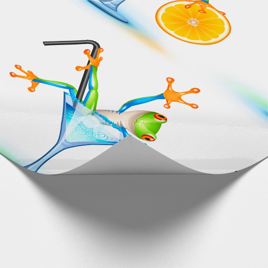 Cocktail Frosch Geschenkpapier