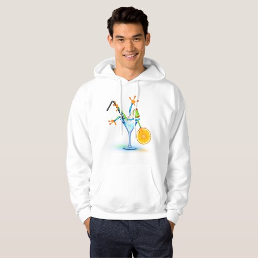 Cocktail Frosch Hoodie (Vorne ganz)