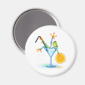 Cocktail Frosch Magnet (Vorderseite/Rückseite)