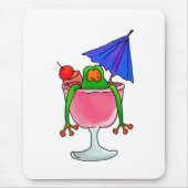 Cocktail-Frosch Mousepad (Vorne)