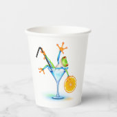 Cocktail Frosch Pappbecher (Vorderseite)