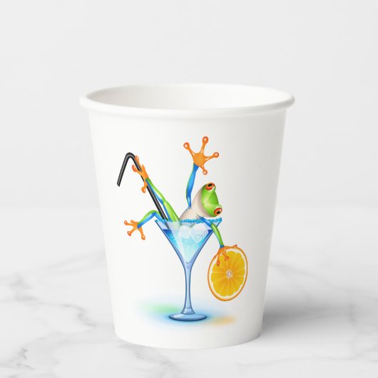 Cocktail Frosch Pappbecher (Vorderseite)