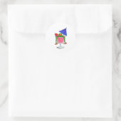 Cocktail Frosch Runder Aufkleber (Tasche)