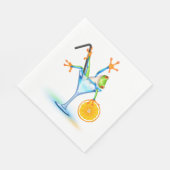 Cocktail Frosch Serviette (Ecke)