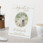 Cocktail für Hochzeiten Gold Custom Foto Bar Sockelschild (In SItu)