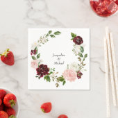 Cocktail für Hochzeitscocktails mit Burgund & Blus Serviette (Beispiel)