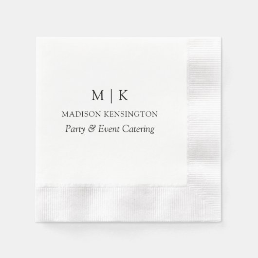 Cocktail für Minimalistische Monogramme oder Logok Serviette (Vorderseite)