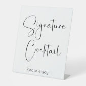 Cocktail für moderne Skriptsignatur Sockelschild (Vorderseite)
