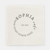 Cocktail für Personalisierte Firmenlogos Serviette (Vorderseite)