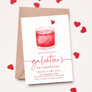 Cocktail-Galentine-Party Einladung