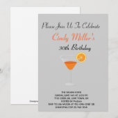 Cocktail-Geburtstags-Einladungen Einladung (Vorne/Hinten)