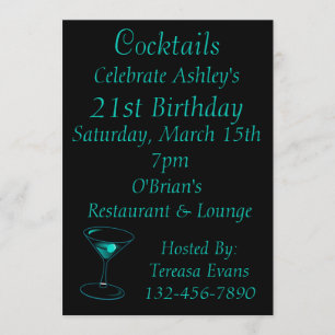 Cocktail Geburtstagsfeier Einladung