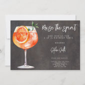 Cocktail Geburtstagsparty Aquarell Einladung (Vorderseite)