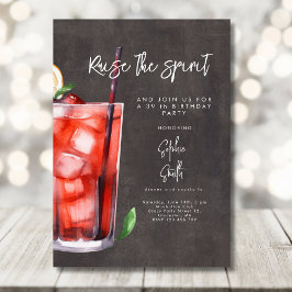 Cocktail Geburtstagsparty Aquarell Einladung