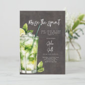 Cocktail Geburtstagsparty Aquarell Einladung (Stehend Vorderseite)